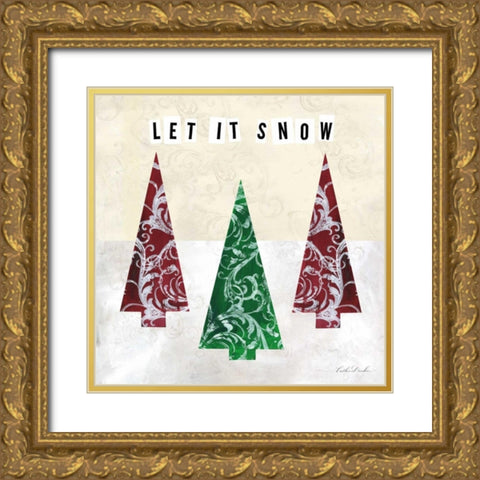 Winter Sentiments III Gold Ornate Wood Framed Art Print with Double Matting by Dundon, Caitlin