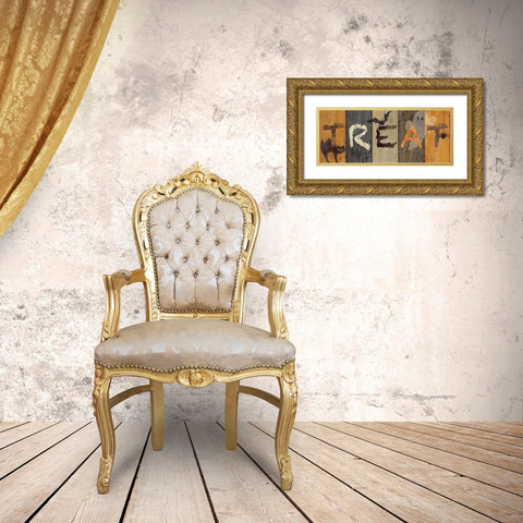 Halloween Treat Gold Ornate Wood Framed Art Print with Double Matting by Coulter, Cynthia