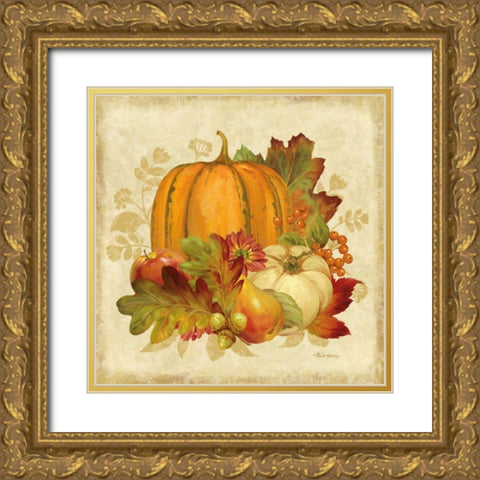 Harvest Bounty I Gold Ornate Wood Framed Art Print with Double Matting by Gladding, Pamela