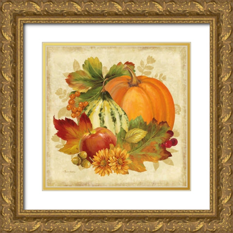 Harvest Bounty II Gold Ornate Wood Framed Art Print with Double Matting by Gladding, Pamela