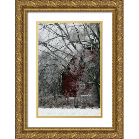 Sheltered Gold Ornate Wood Framed Art Print with Double Matting by Romita, Denise