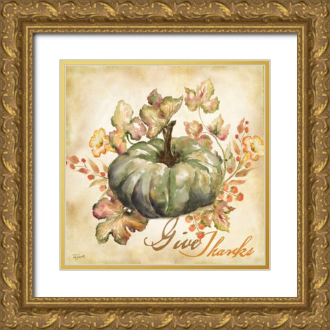 Watercolor Harvest I Gold Ornate Wood Framed Art Print with Double Matting by Tre Sorelle Studios