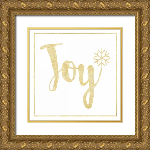 Golden  Joy II Gold Ornate Wood Framed Art Print with Double Matting by hartworks