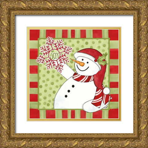 Sentimental Snowmen II Gold Ornate Wood Framed Art Print with Double Matting by Reed, Tara
