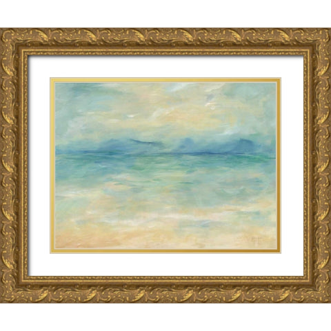 Ocean Reflections Landscape Gold Ornate Wood Framed Art Print with Double Matting by Coulter, Cynthia