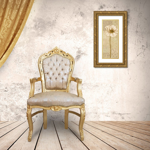 Soft Bloom Panel I Gold Ornate Wood Framed Art Print with Double Matting by Gladding, Pamela