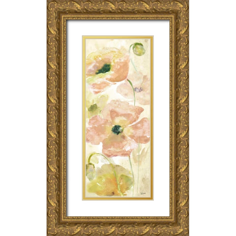 Watercolor Blush Panel I Gold Ornate Wood Framed Art Print with Double Matting by Tre Sorelle Studios