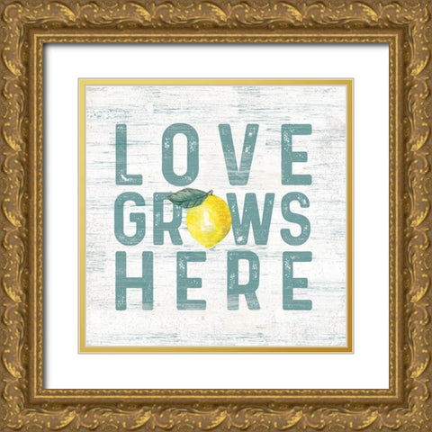 Happy  Thoughts VI on White Gold Ornate Wood Framed Art Print with Double Matting by Reed, Tara