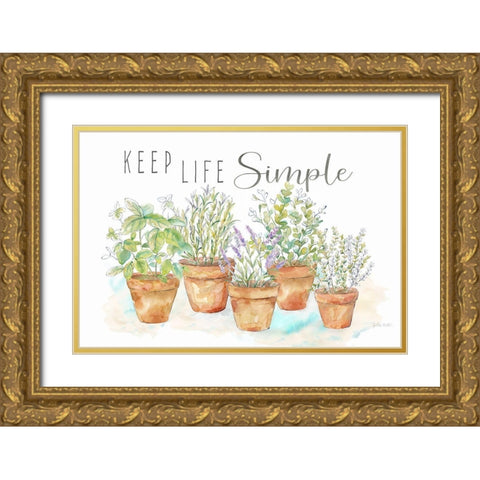 Let it Grow I Gold Ornate Wood Framed Art Print with Double Matting by Coulter, Cynthia
