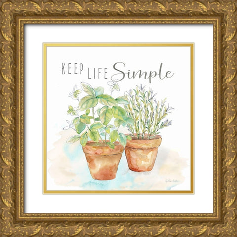 Let it Grow II Gold Ornate Wood Framed Art Print with Double Matting by Coulter, Cynthia