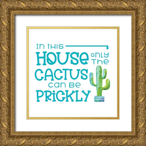 Playful Cactus I Gold Ornate Wood Framed Art Print with Double Matting by Reed, Tara