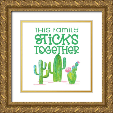 Playful Cactus II Gold Ornate Wood Framed Art Print with Double Matting by Reed, Tara