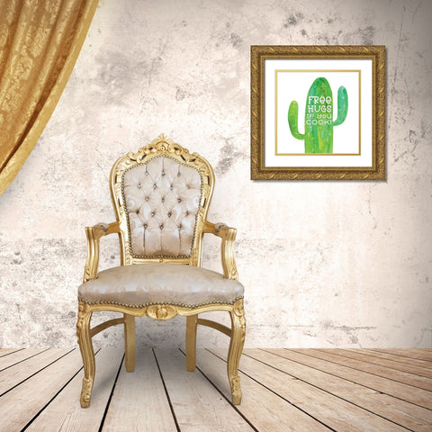 Playful Cactus VI Gold Ornate Wood Framed Art Print with Double Matting by Reed, Tara