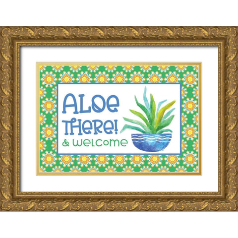 Playful Cactus VII Gold Ornate Wood Framed Art Print with Double Matting by Reed, Tara