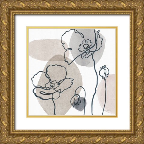 Think  Neutral 03A Gold Ornate Wood Framed Art Print with Double Matting by Audit, Lisa