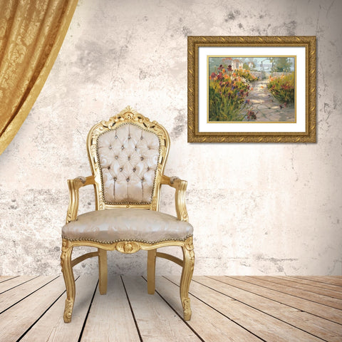 Italian Village Gold Ornate Wood Framed Art Print with Double Matting by Simandle, Marilyn