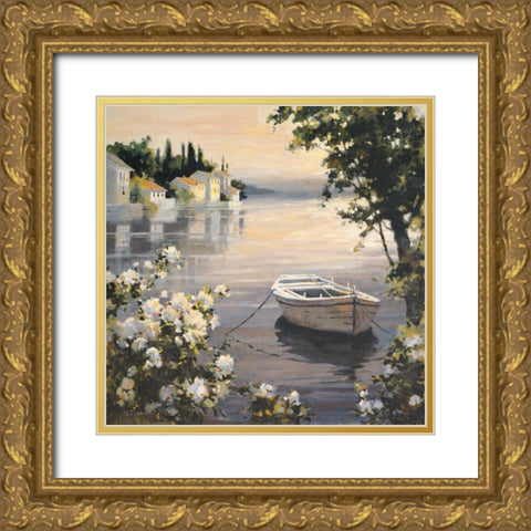 Waters Edge Gold Ornate Wood Framed Art Print with Double Matting by Simandle, Marilyn