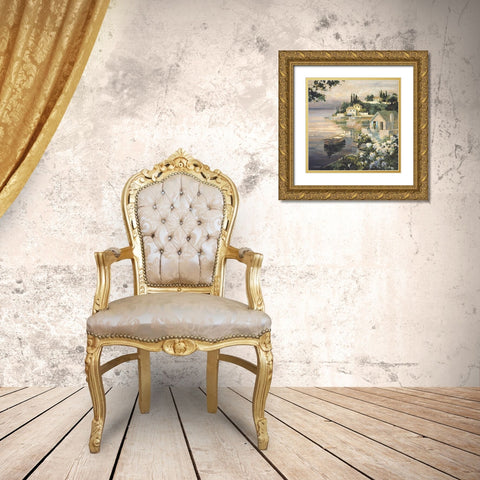 Tranquil Bay Gold Ornate Wood Framed Art Print with Double Matting by Simandle, Marilyn