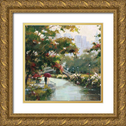 View From The Park Gold Ornate Wood Framed Art Print with Double Matting by Simandle, Marilyn