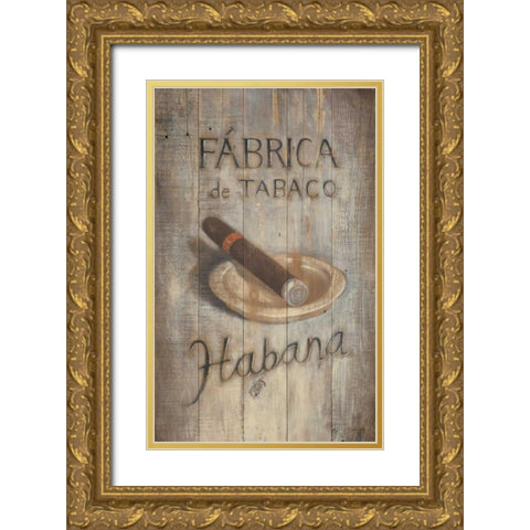 Fabrica de Tabaco Gold Ornate Wood Framed Art Print with Double Matting by Fisk, Arnie