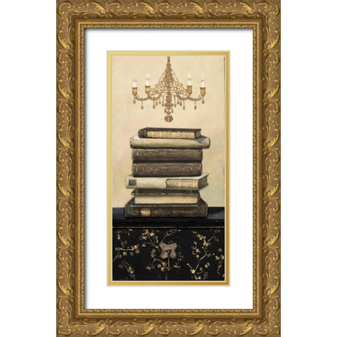 Book Story 1 Gold Ornate Wood Framed Art Print with Double Matting by Fisk, Arnie