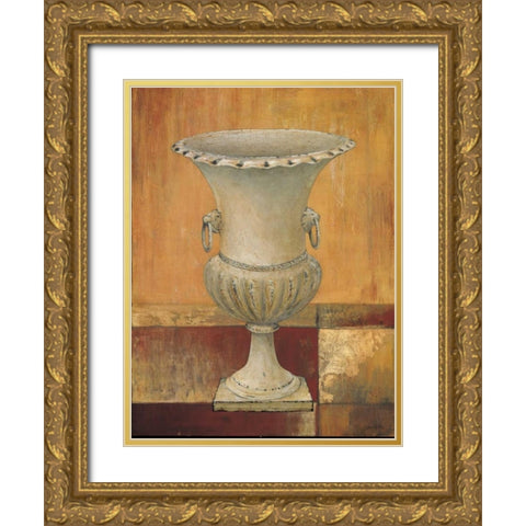 Urn 2 Gold Ornate Wood Framed Art Print with Double Matting by Fisk, Arnie