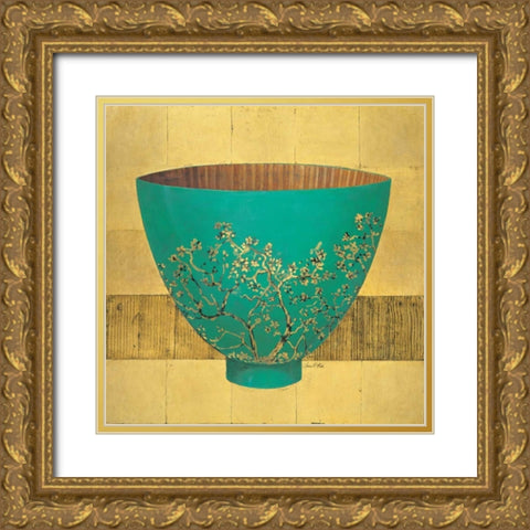 Blossom Bowl  Gold Ornate Wood Framed Art Print with Double Matting by Fisk, Arnie