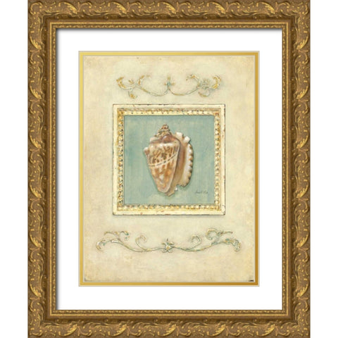 Classic Conch Gold Ornate Wood Framed Art Print with Double Matting by Fisk, Arnie
