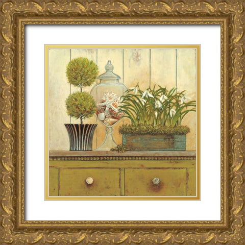 Vintage Garden 3 Gold Ornate Wood Framed Art Print with Double Matting by Fisk, Arnie