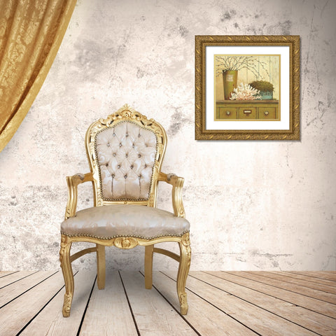 Vintage Garden 1 Gold Ornate Wood Framed Art Print with Double Matting by Fisk, Arnie