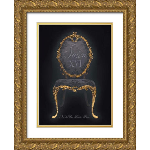 Salon XVI Gold Ornate Wood Framed Art Print with Double Matting by Fisk, Arnie