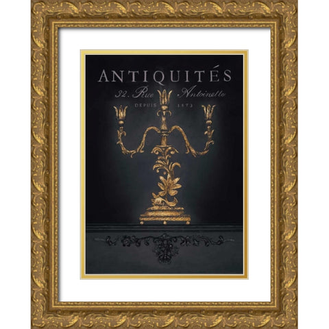 Antiquites Gold Ornate Wood Framed Art Print with Double Matting by Fisk, Arnie