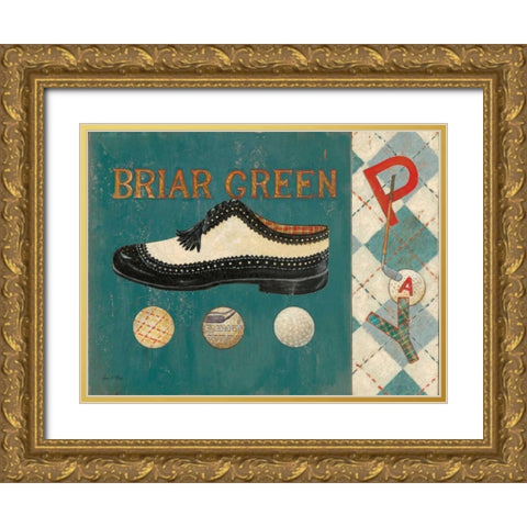 Briar Green Gold Ornate Wood Framed Art Print with Double Matting by Fisk, Arnie
