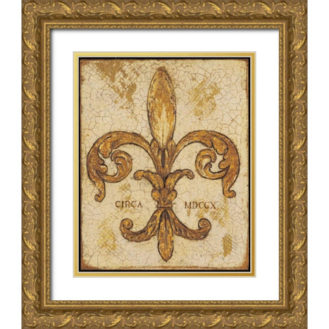 Ornamental Glory Gold Ornate Wood Framed Art Print with Double Matting by Fisk, Arnie