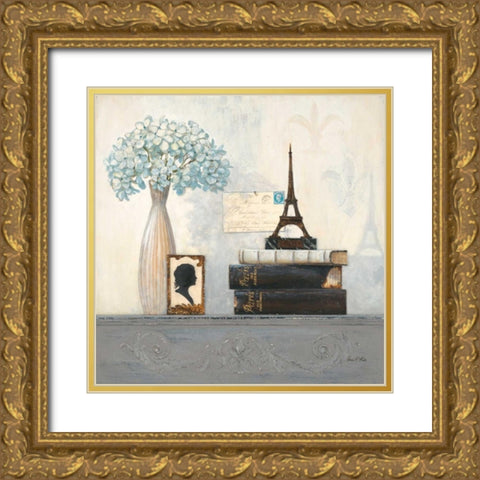 Paris Memento Gold Ornate Wood Framed Art Print with Double Matting by Fisk, Arnie