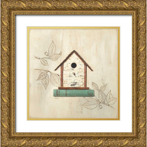Aviary Home Gold Ornate Wood Framed Art Print with Double Matting by Fisk, Arnie