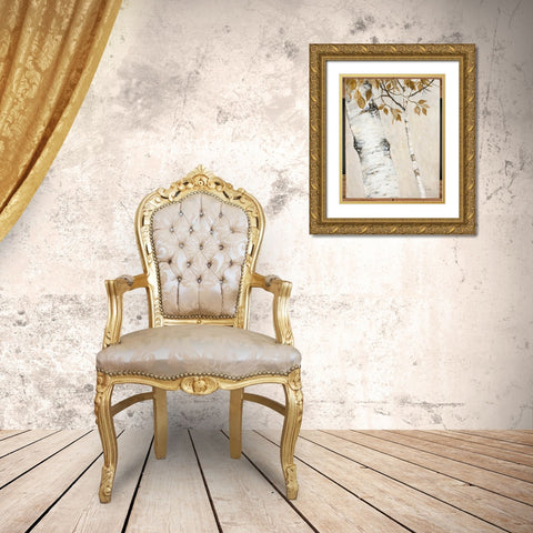 Rustic Birch Gold Ornate Wood Framed Art Print with Double Matting by Fisk, Arnie