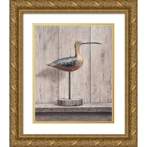 Curlew Gold Ornate Wood Framed Art Print with Double Matting by Fisk, Arnie