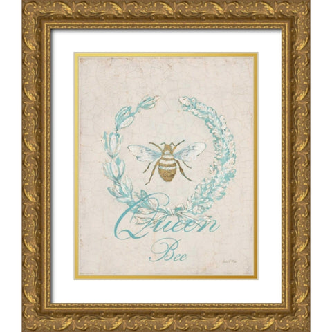 Tiffany Bee Gold Ornate Wood Framed Art Print with Double Matting by Fisk, Arnie