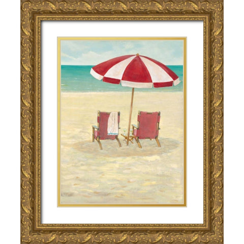On Vacation Gold Ornate Wood Framed Art Print with Double Matting by Fisk, Arnie
