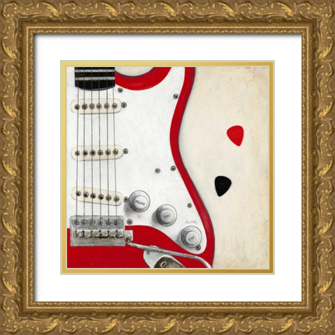 Guitar Play Gold Ornate Wood Framed Art Print with Double Matting by Fisk, Arnie