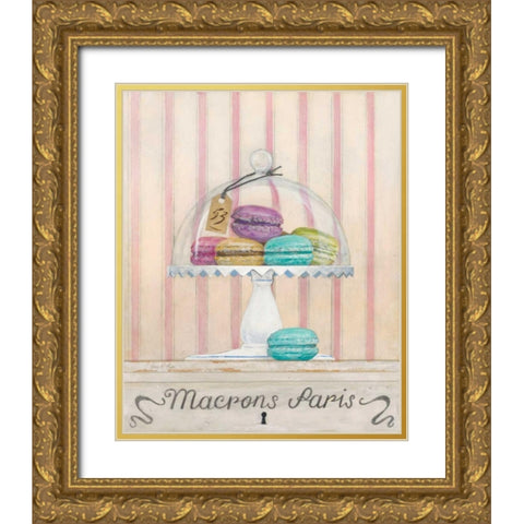 French Macaroons 2 Gold Ornate Wood Framed Art Print with Double Matting by FISK, Arnie