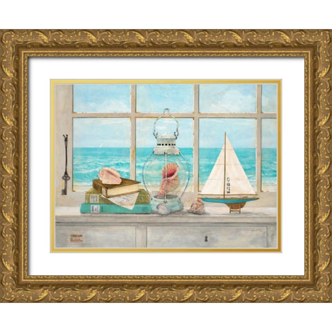 Sea Breeze Vista Gold Ornate Wood Framed Art Print with Double Matting by Fisk, Arnie