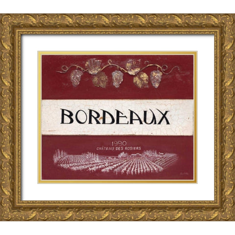 Bordeaux Cellar Reserve Gold Ornate Wood Framed Art Print with Double Matting by Fisk, Arnie