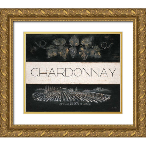 Chardonnay Cellar Reserve Gold Ornate Wood Framed Art Print with Double Matting by Fisk, Arnie