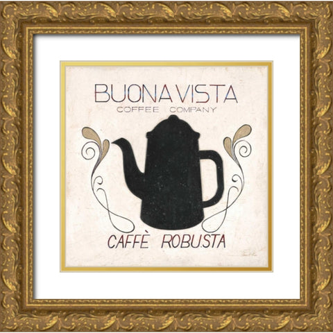 Buona Vista Coffee Gold Ornate Wood Framed Art Print with Double Matting by Fisk, Arnie