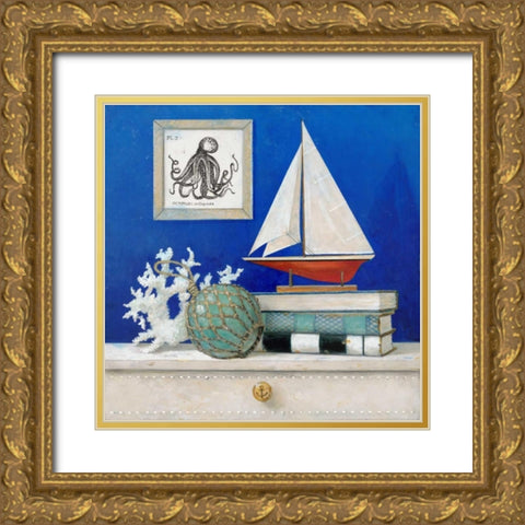 Stories of the Sea 2 Gold Ornate Wood Framed Art Print with Double Matting by Fisk, Arnie