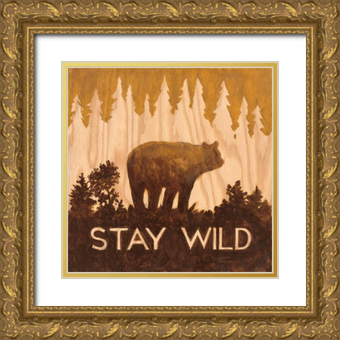 Stay Wild Gold Ornate Wood Framed Art Print with Double Matting by Fisk, Arnie