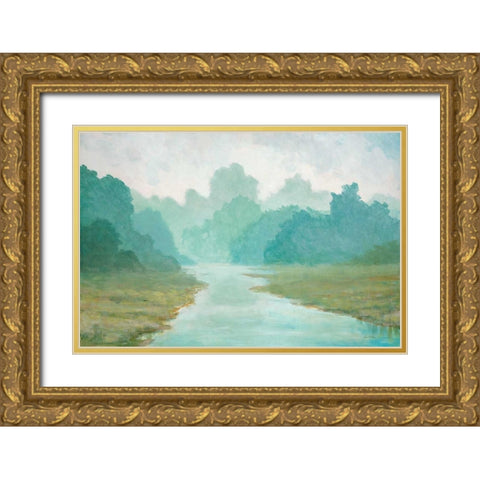 Morning View Gold Ornate Wood Framed Art Print with Double Matting by Fisk, Arnie