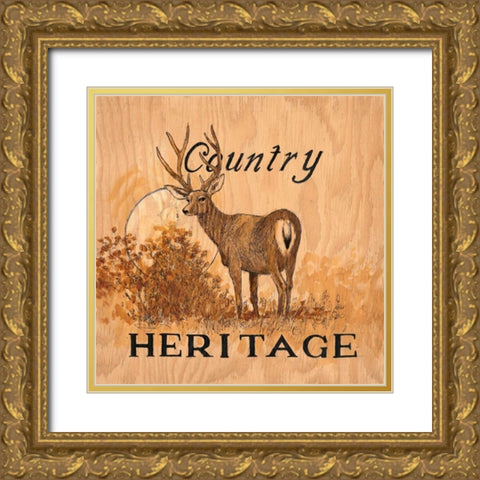 Country Heritage Gold Ornate Wood Framed Art Print with Double Matting by Fisk, Arnie